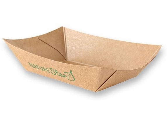Webstar | Kartonschale braun 50 Stk | mit PLA, 125 x 88 x 38 mm, 220 ml