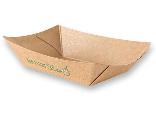 Webstar | Kartonschale braun 50 Stk | mit PLA, 125 x 88 x 38 mm, 220 ml