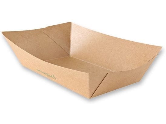 Webstar | Kartonschale braun 50 Stk | mit PLA, 224 x 140 x 58 mm, 1200 ml