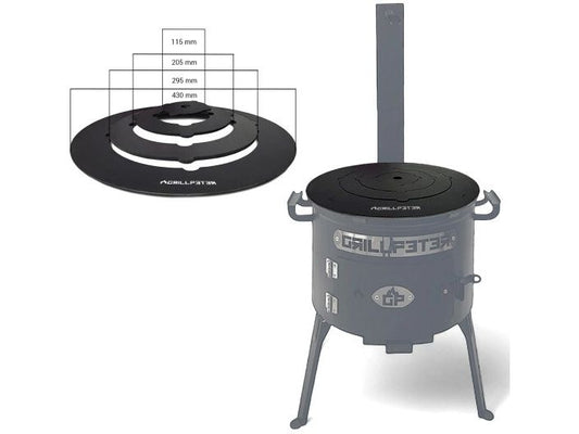 GRILLPETER | Adapterplatte Utschak Ø40 cm | Stahl 4 mm