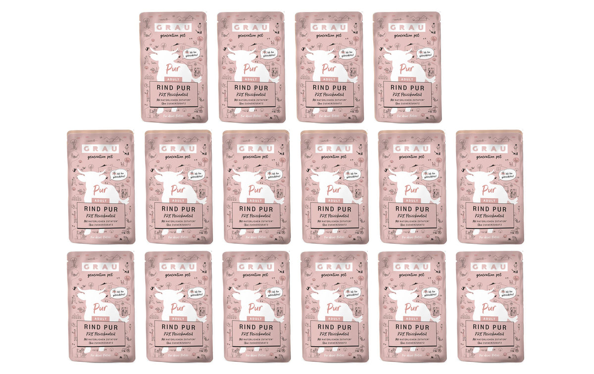 Grau Cat Rind pur 16x125g KIT