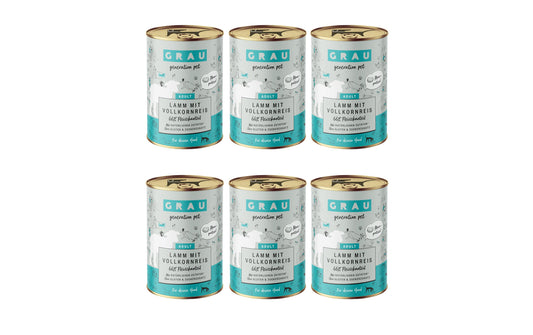 Grau Dog Lamm + Vollkornreis 6x400g KIT