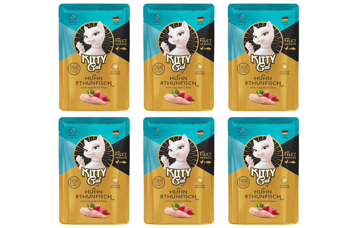 KittyCat Filét Paté Pouch Huhn, Thunf KIT