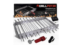 GRILLPETER | Schaschlik Spiessdreher Motor USB | für 11 Spiesse