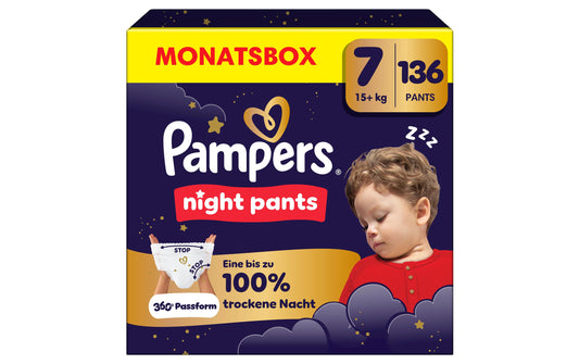 Pampers | Baby Dry Night Pants Gr. 7 | MonatsBox / 136 Stück