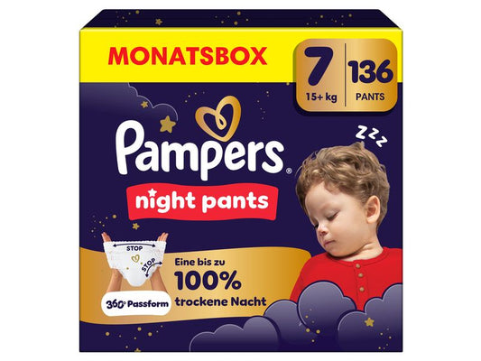 Pampers | Baby Dry Night Pants Gr. 7 | MonatsBox / 136 Stück