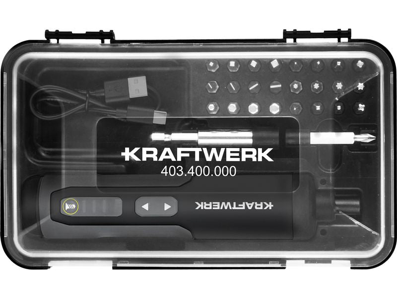 Kraftwerk | Akku-Bit-Stabschrauber Satz 3.6V mit USB-C | 1/4, 28-tlg.