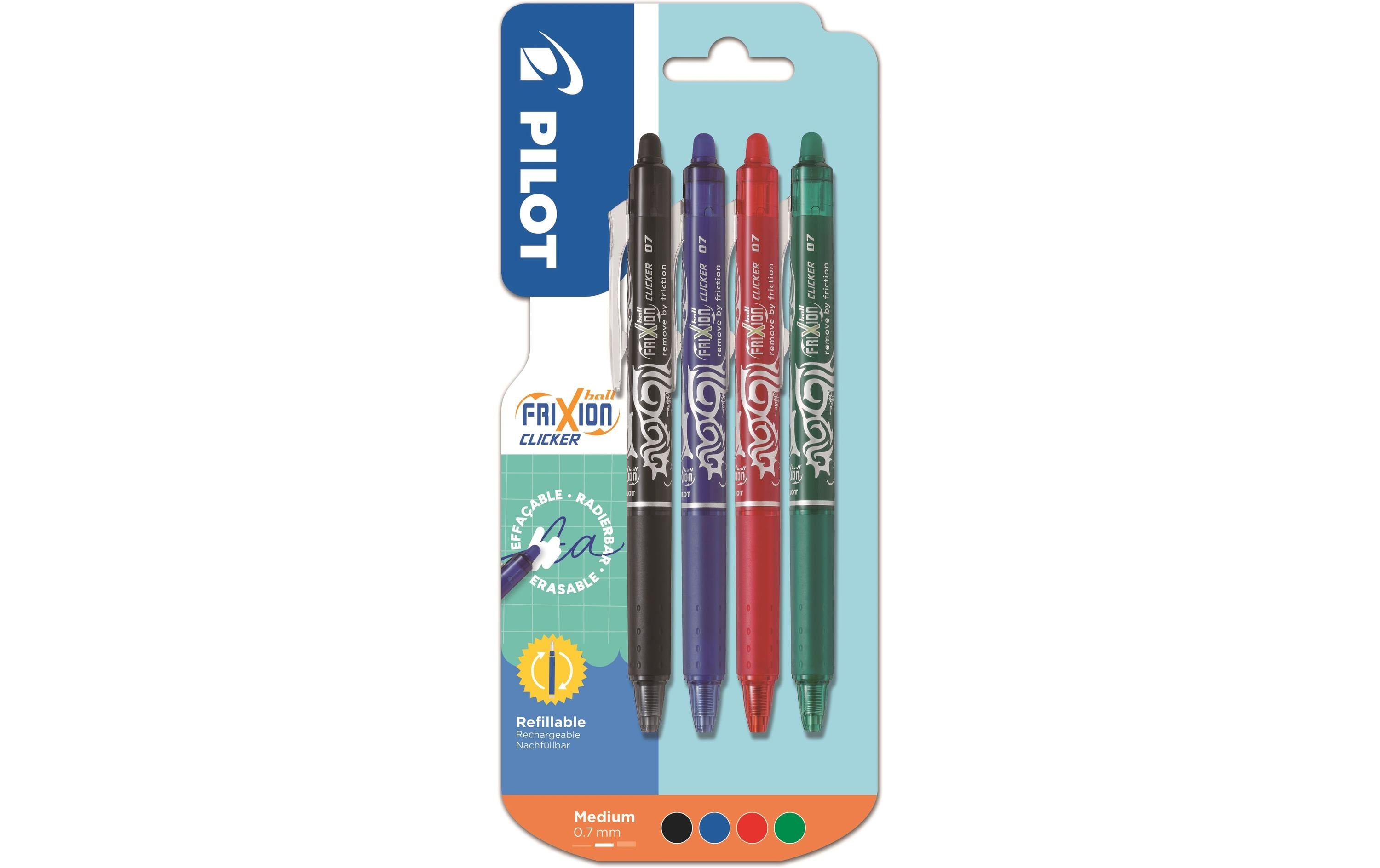Pilot Rollerball FriXion Clicker x4