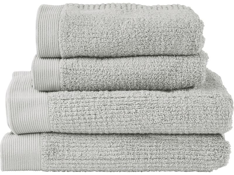 Zone Denmark | Zone Frottierwäscheset Classic, Soft Gery | 100% Baumwolle 600g, 2xje: 50x100, 140x70
