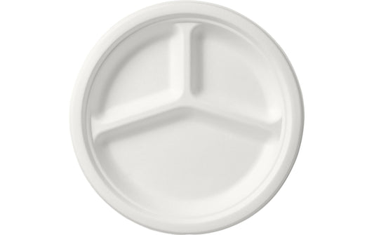 Duni Teller Bagasse weiss 26cm 3-geteilt