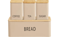 House Nordic Brotkasten-Set 4-teilig, Beige