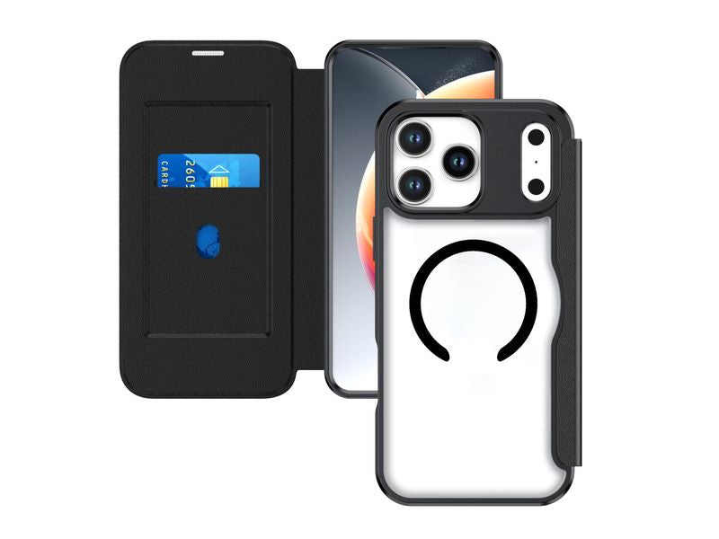 4smarts | Urban Pro Flipcase, MagSafe, Black | iPhone 18 Pro Max / 17 Pro Max