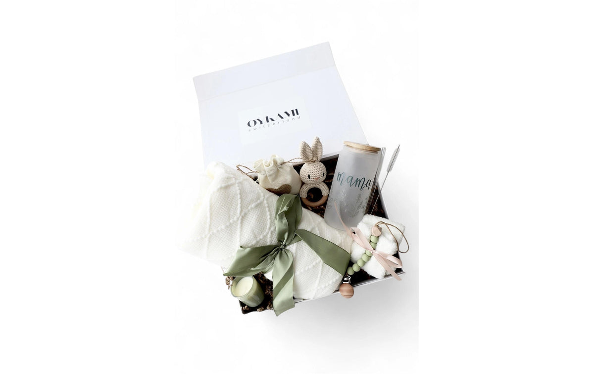 Mama & Baby Geschenkbox Weisse Decke