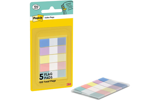 Post-it | 3M Post-it Index Mini | 5 Blöcke à 20 Blatt, 11.9x43.2mm, pastell