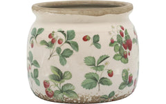 Chic Antique Übertopf mit Erdbeeren