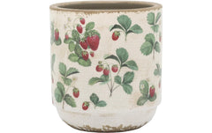 Chic Antique Übertopf mit Erdbeeren