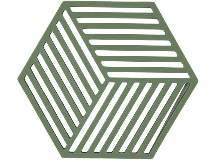 Zone Denmark | Zone Topfuntersetzer Hexagon, Grass | 16x14x0.9 cm (LxBxH), Silikon