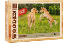 Mini-Puzzle Holz Fohlen
