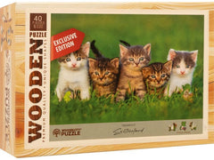 Wooden City | Mini-Puzzle Holz Kätzchen | 40 Teile