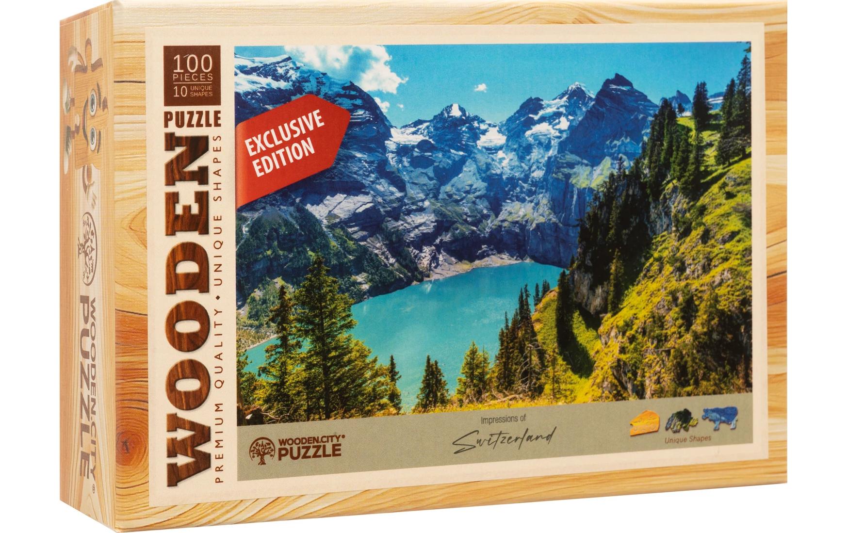 Mini-Puzzle Holz Oeschinensee