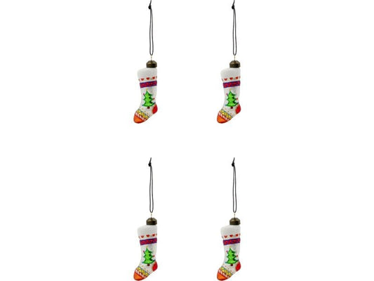 House Doctor | Weihnachtskugel Socken | 4er Set, 9.5x2.5 cm