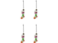 House Doctor | Weihnachtskugel Socken | 4er Set, 9.5x2.5 cm