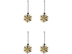 House Doctor | Weihnachtskugel Stella | 4er Set, 3x7.2 cm (HxD)