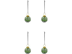 House Doctor | Weihnachtskugel Vellu | 4er Set, D: 6 cm, Green