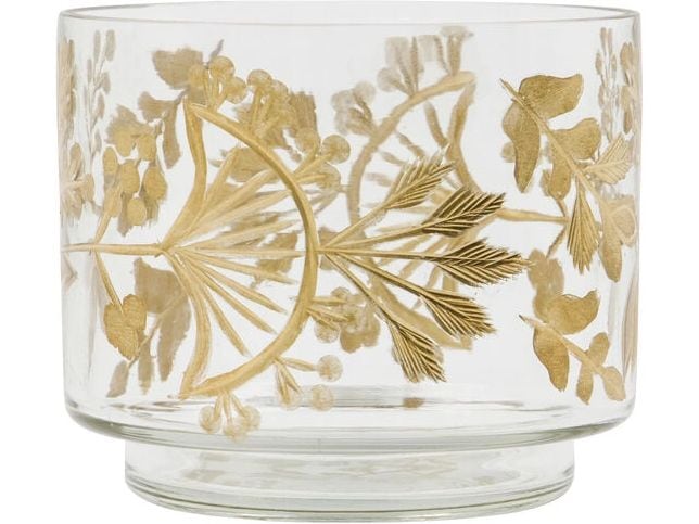 House Doctor | Windlicht Find, 7.5x9cm (HxD) | Glas, Gold-Transparent