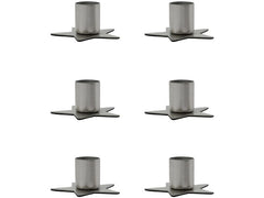 House Doctor | Kerzenhalter Stage 6er Set | Silber, 3x6 cm (HxD), Metall