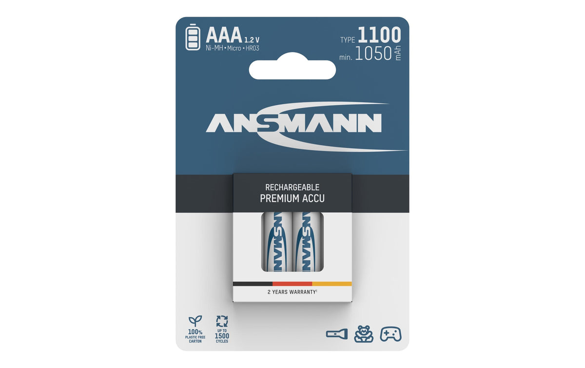 Ansmann Akku AAA NiMH 1050 mAh 1.2V 4er