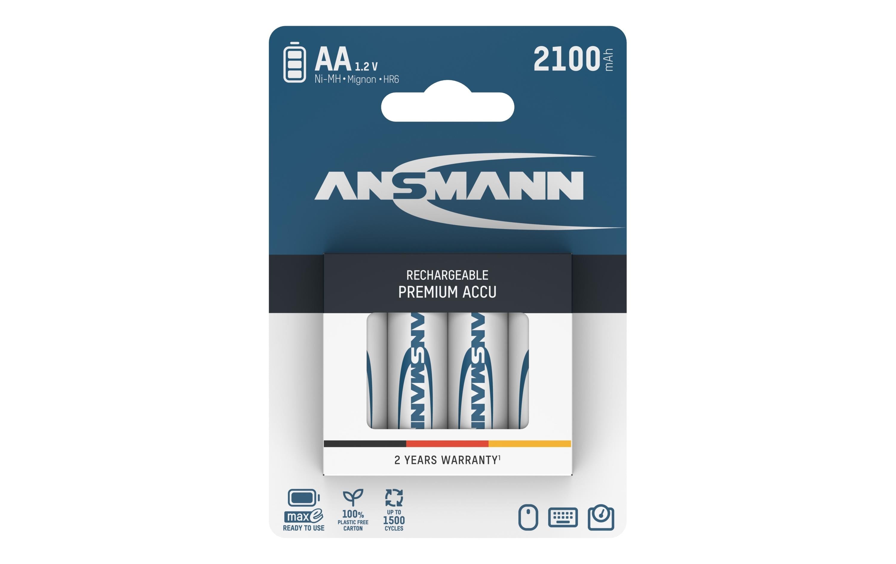 Ansmann Akku AA NiMH 2100 mAh 1.2V 4er