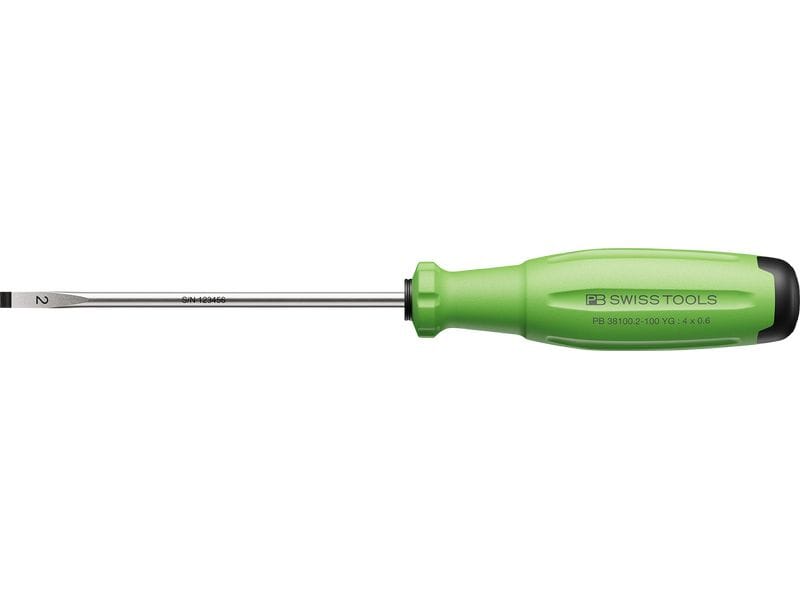 PB Swiss Tools | SwissGrip Evo Schlitz-Schraubenzieher | PB 38100.2-100 YG
