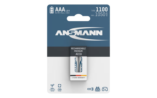 Ansmann Akku AAA NiMH Typ 1100 2er