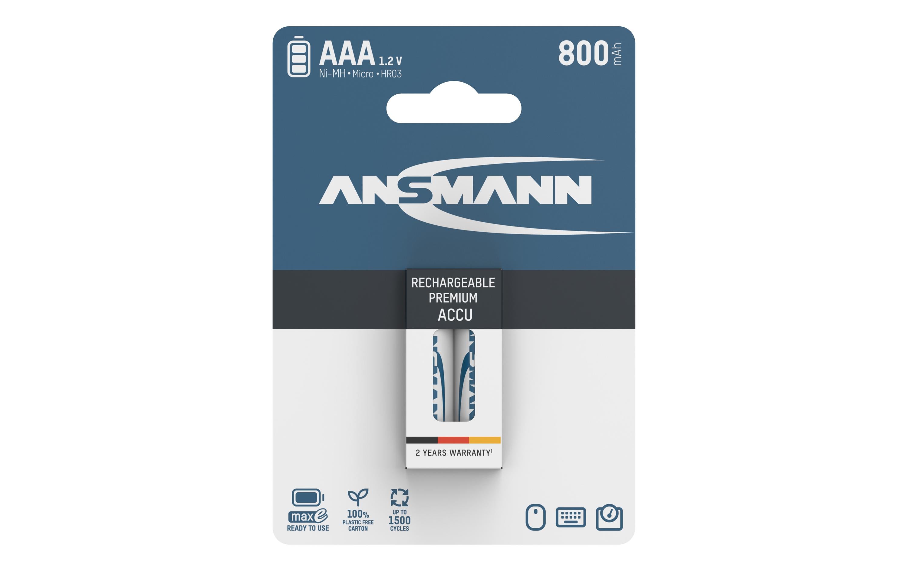 Ansamnn Akku AAA NIMH 800 2er