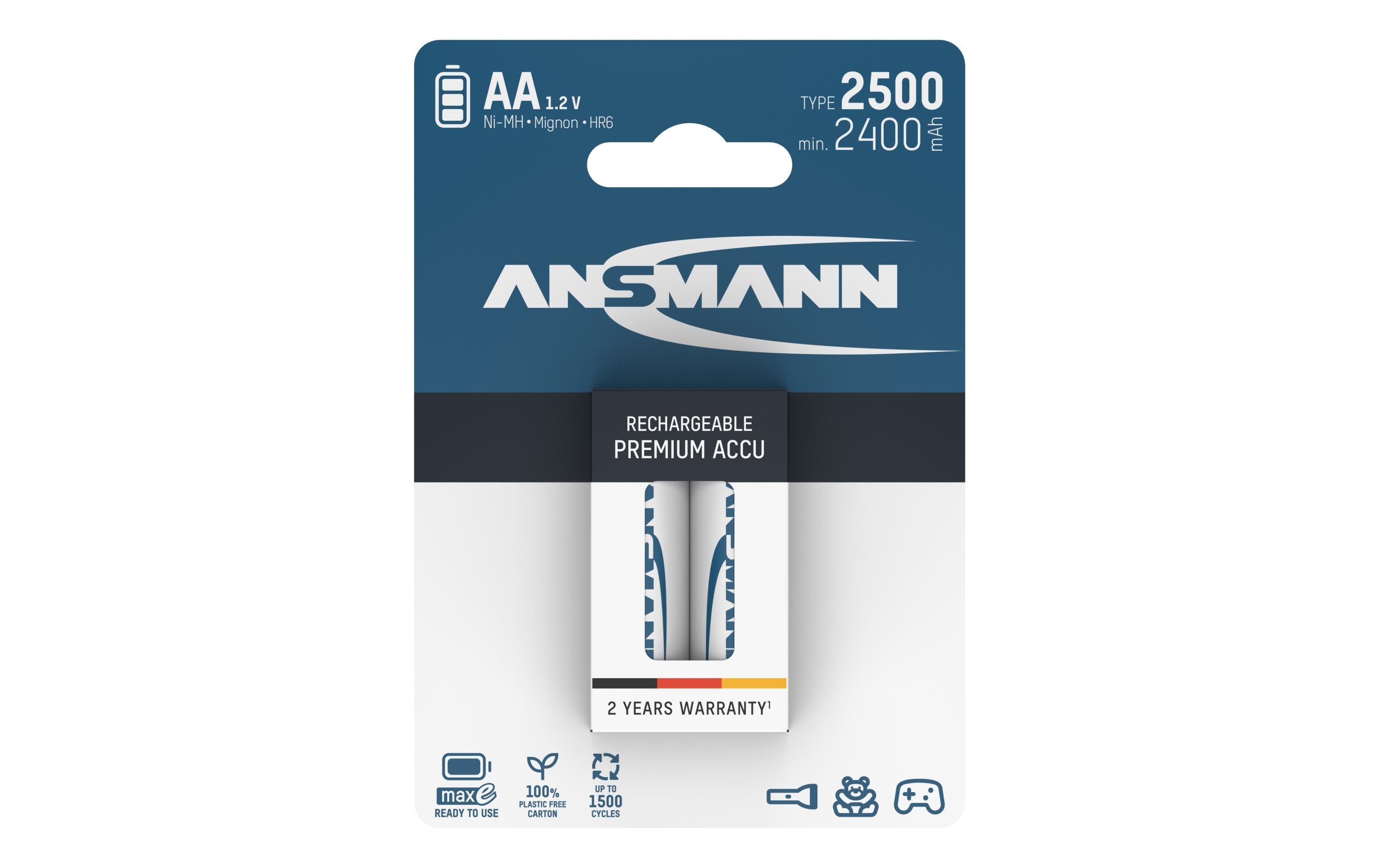 Ansmann, Akku Typ 2500 NiMH AA 2500 mAh, 2