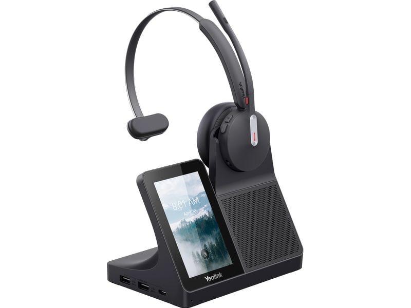 Yealink | Headset WH64 Workstation Mono UC | DECT&BT Wireless Headset, mit Touchscreen