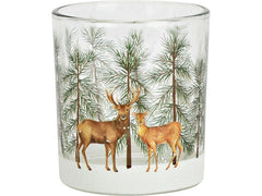 G. Wurm | G.Wurm Windlicht Winterwald Hische | Grösse: (B/H/T) 7x8x7cm