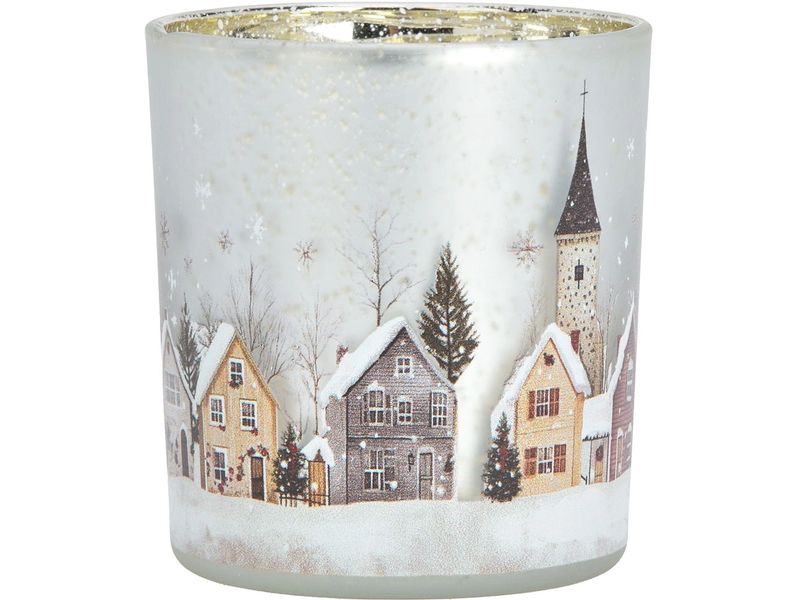 G. Wurm | G.Wurm Windlicht Weihnachtshäuser | Grösse: (B/H/T) 7x8x7cm