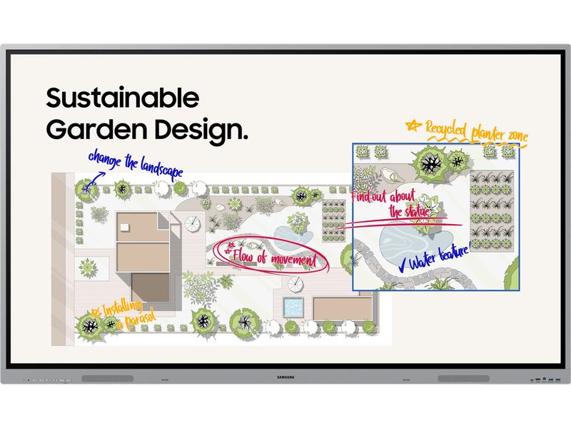 Samsung | WE65FX Touch Professional Display | 65 UHD, 350cd/m2, 12/7 Betrieb, E-board