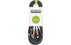 Bemero BAC2545-1000BK 2x XLRm - 2x RCAm 10m