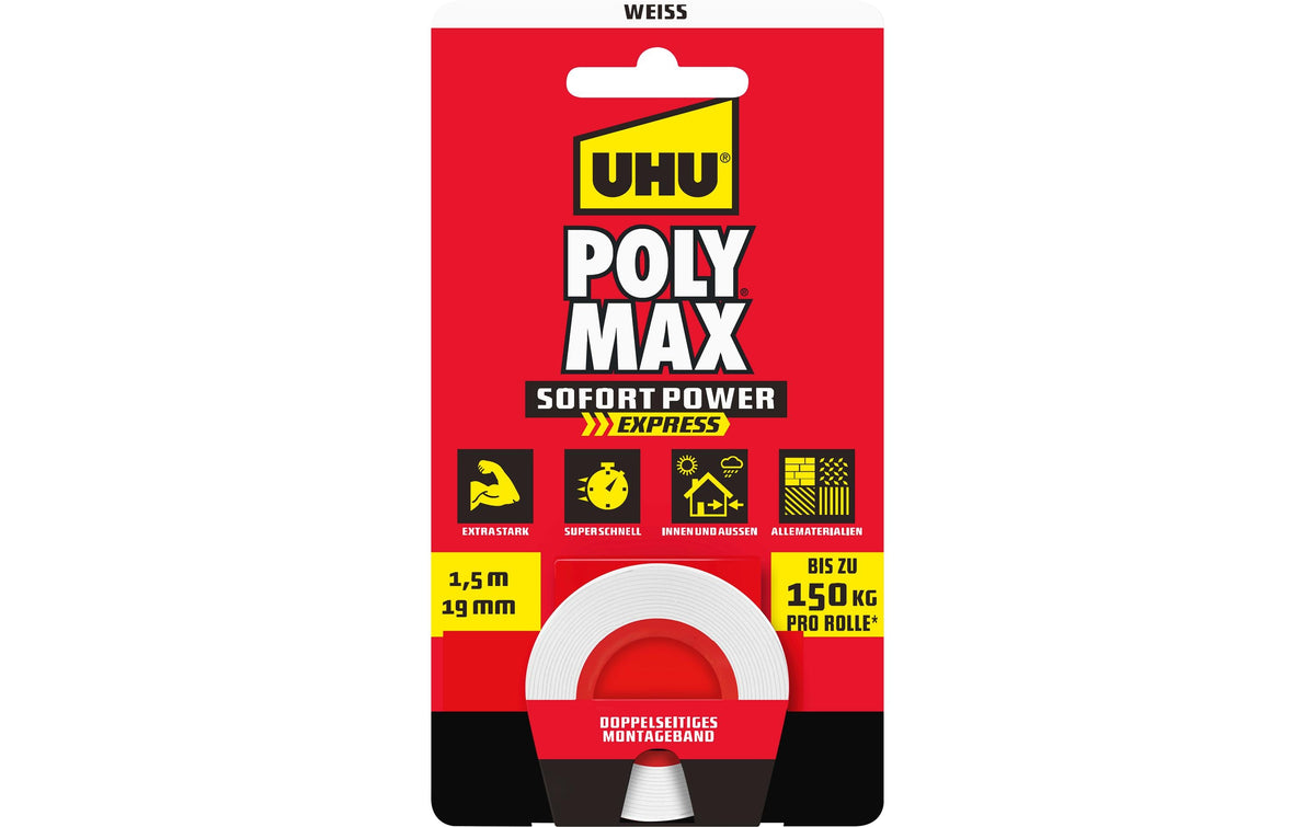 UHU Poly Max Tapes weiss