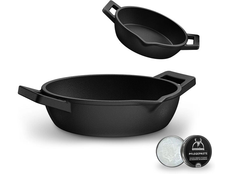 Gusskoenig | Eingebrannte runde Mini-Pfanne 2 set