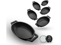 Gusskoenig | Eingebrannte oval Mini-Pfanne 6 set