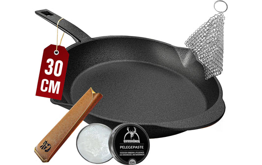 Gusskoenig | Bratpfanne 30 cm mit Ledergriff