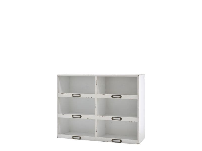 Chic Antique | Wandregal mit 6 Fächern | 37 x 50 x 14.5 cm, creme