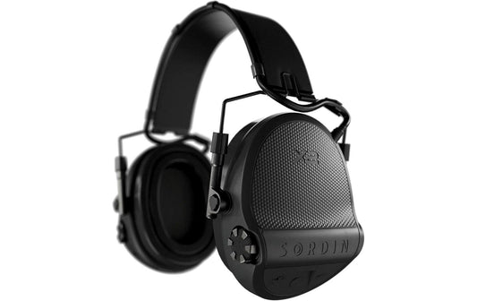Sordin | Supreme X2 – High-End Gehörschutz sw | Mit Lederband & Gelkissen, (301006-10G)