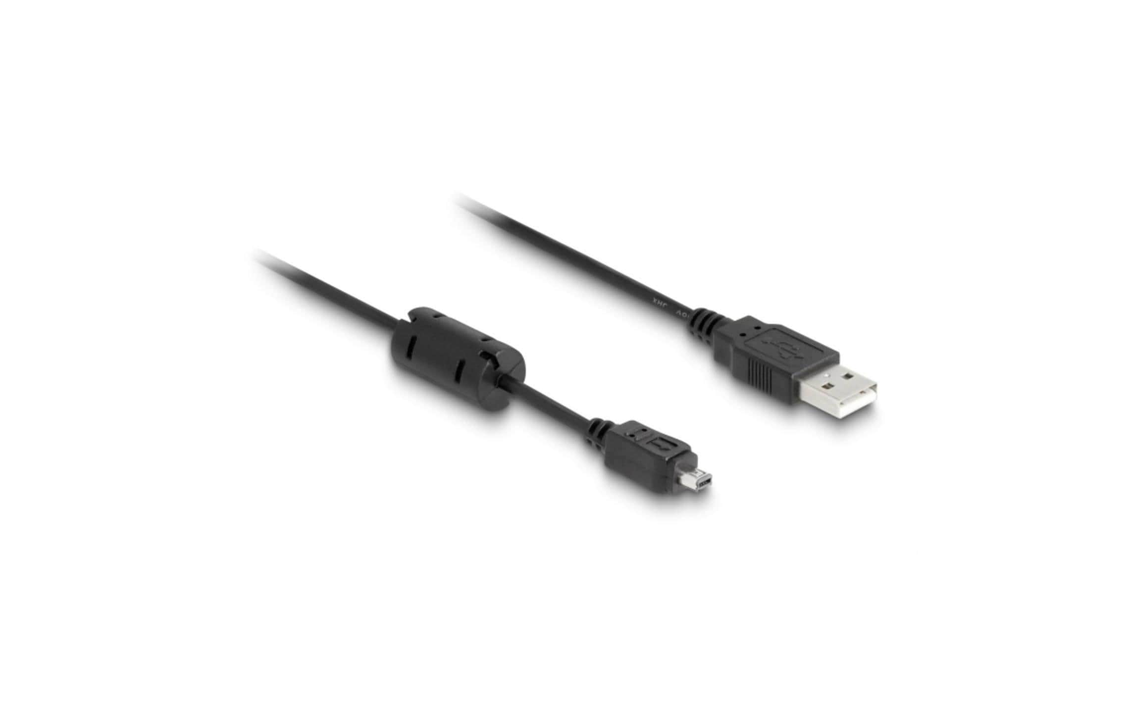USB-mini-Kabel 1.5m A-Mini4P, USB2, Schwarz