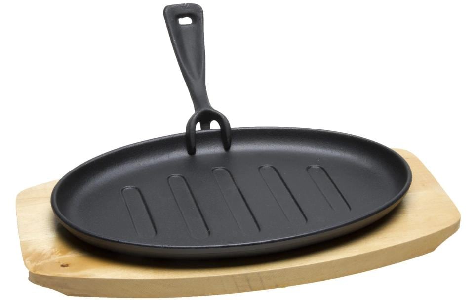 Hot Plate mit Holzunterteller