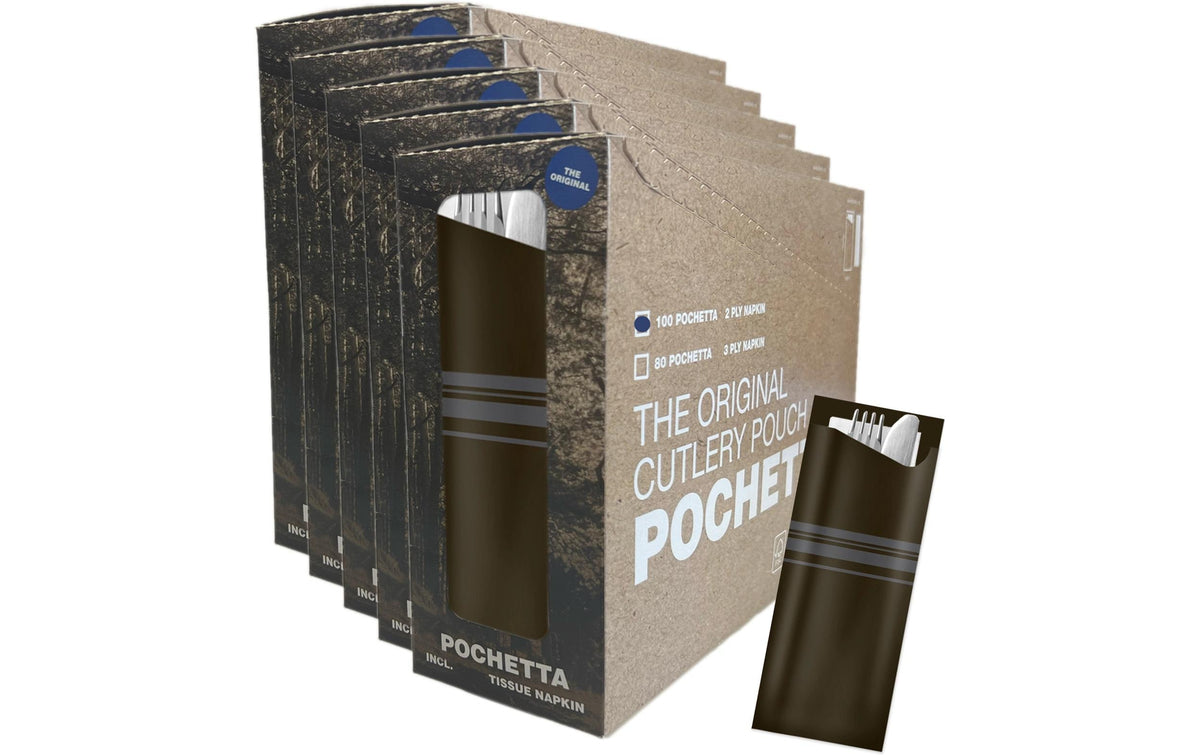 Pochetta Besteckset 500 Stk., Schwarz